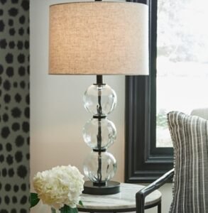 Airbal Table Lamp (Set of 2), Clear/Black
