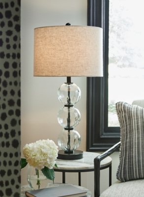 Airbal Table Lamp (Set of 2), Clear/Black