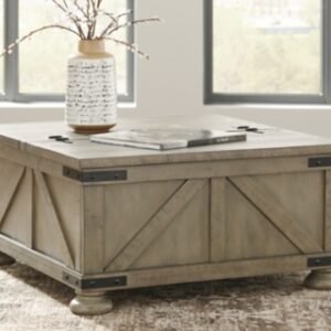 Aldwin Coffee Table With Storage, Gray