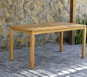 Amazonia Outdoor Rectangular Dining Table, Brown