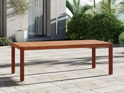 Amazonia Patio Dining Table, Dark Brown