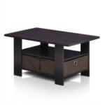 Andrey Coffee Table with Bin Drawer, Dark Walnut