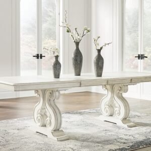 Arlendyne Dining Extension Table, Antique White, Wood