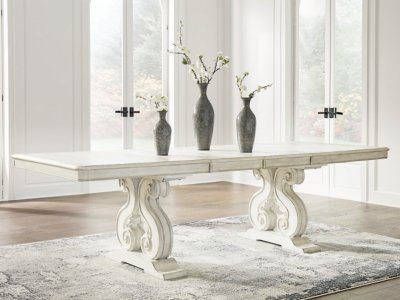 Arlendyne Dining Extension Table, Antique White, Wood
