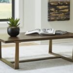 Balintmore Rectangular Coffee Table, Brown/Gold Finish