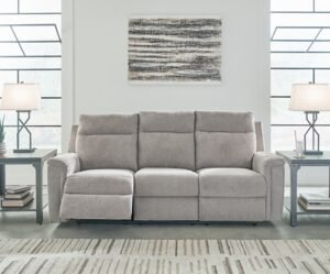 Barnsana Power Reclining Sofa, Ash