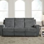Barnsana Power Reclining Sofa, Gravel