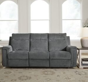 Barnsana Power Reclining Sofa, Gravel