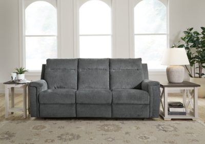 Barnsana Power Reclining Sofa, Gravel