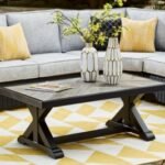 Beachcroft Outdoor Coffee Table, Black/Light Gray