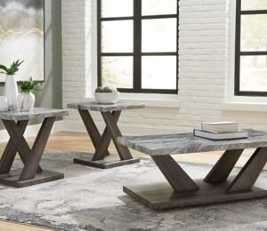 Bensonale Table (Set of 3), Brown/Gray