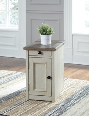 Bolanburg Chairside End Table with USB Charging, Two-tone