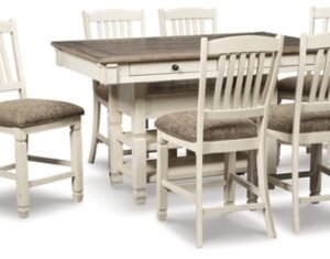 Bolanburg Counter Height Dining Table and 6 Barstools, Two-tone