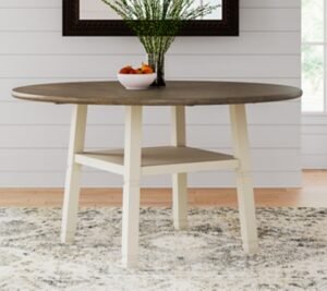 Bolanburg Counter Height Drop Leaf Extendable Dining Table, Two-tone, Wood