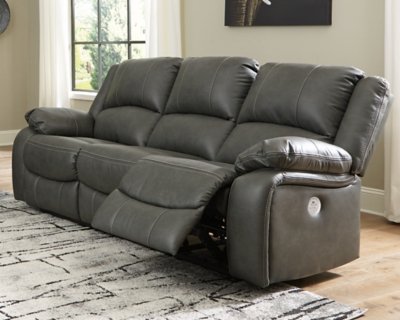 Calderwell Power Reclining Sofa, Gray