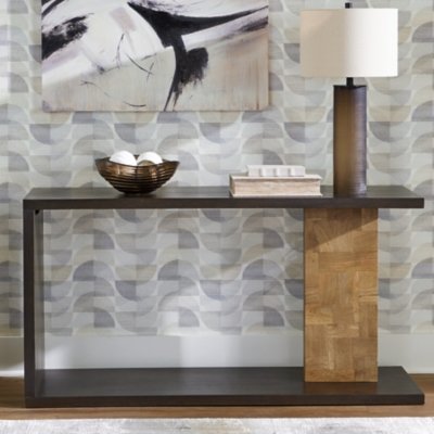 Camlett Console Sofa Table, Brown