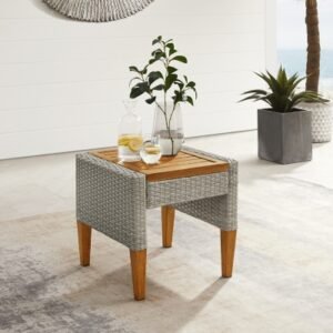 Capella Outdoor Side Table, Gray