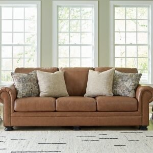 Carianna Leather Sofa Leather, Caramel