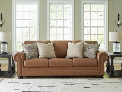Carianna Leather Sofa Leather, Caramel