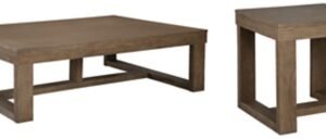 Cariton Coffee Table with 1 End Table, Gray