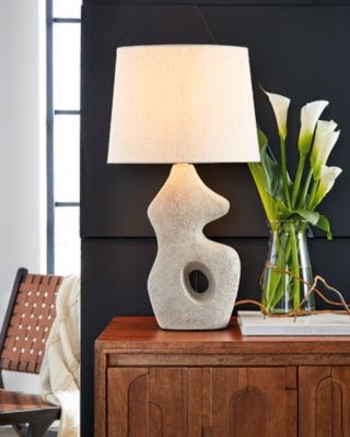 Chadrich Table Lamp (Set of 2), Antique Beige