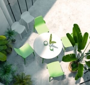 Chloe Outdoor Garden Table, White