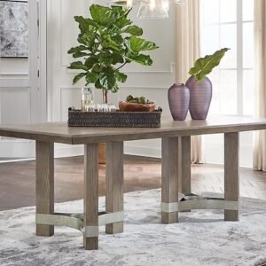 Chrestner Rectangular Dining Table, Gray, Wood