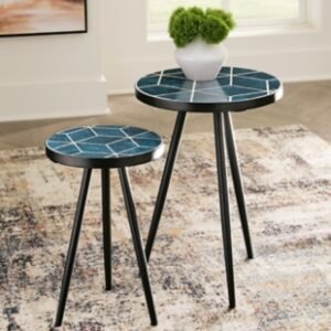 Clairbelle Accent Table (Set of 2), Teal