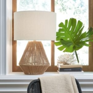Clayman Table Lamp, Natural/Brown