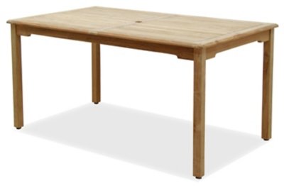 Clemente Outdoor Rectangular Table , Brown