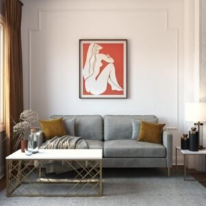 CosmoLiving by Cosmopolitan Highland Sofa Couch, Gray
