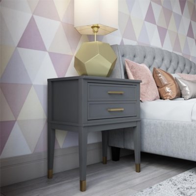 CosmoLiving by Cosmopolitan Westerleigh End Table, Graphite Gray