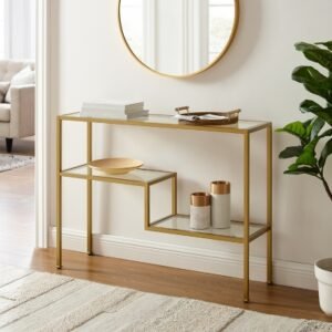 Crosley Furniture Sloane Entryway Console Table, Gold