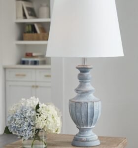 Cylerick Table Lamp, Antique Blue