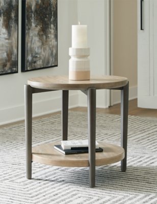 Dyonton End Table, Light Grayish Brown