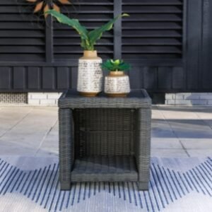 Elite Park Outdoor End Table, Gray