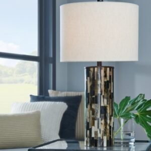 Ellford Table Lamp, Black/Brown/Cream