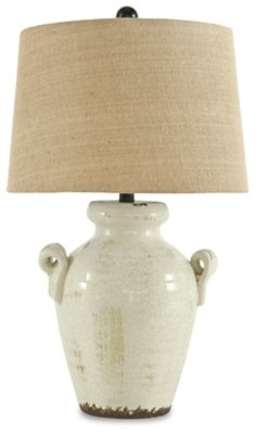 Emelda Table Lamp, Cream