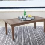 Emmeline Outdoor Coffee Table, Brown