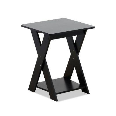 Espresso Finish Modern Criss-Crossed End Table