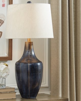 Evania Table Lamp, Indigo