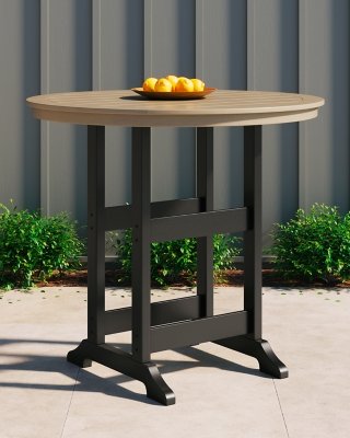 Fairen Trail Outdoor Bar Table , Black/Driftwood