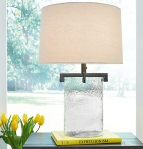 Fentonley Table Lamp, Clear/Antique Black