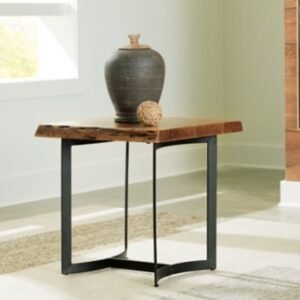 Fortmaine End Table, Brown/Black