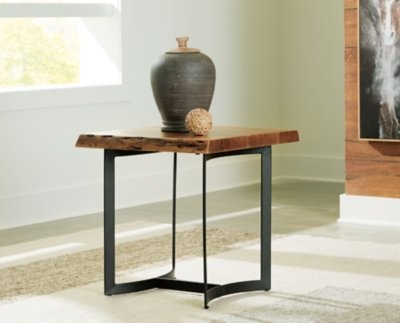 Fortmaine End Table, Brown/Black