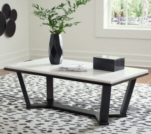 Fostead Coffee Table, White/Espresso