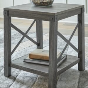 Freedan End Table, Grayish Brown