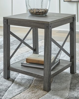 Freedan End Table, Grayish Brown