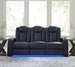 Fyne-Dyme Dual Power Reclining Sofa, Sapphire