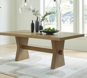 Galliden Dining Table, Light Brown, Wood
